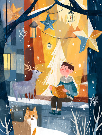 Иллюстрация к новогодним сказкам для детей