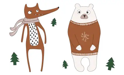 Добрый Мишка и злюка Лиса