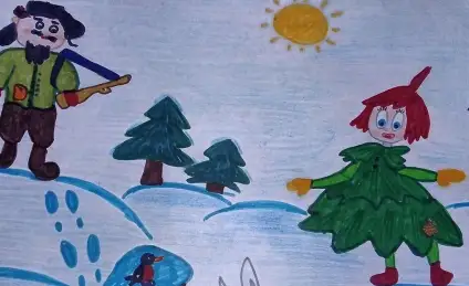 Как Ёлочка спасла Зайчишку