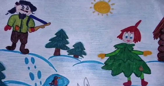 Как Ёлочка спасла Зайчишку