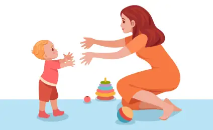 Как кот Васька научил малыша ходить