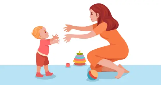 Как кот Васька научил малыша ходить