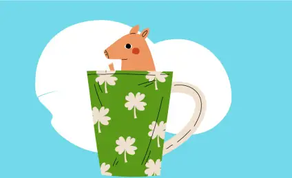 Про дружбу: поросёнок и старая кружка