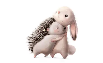 Добрый зайка и Ёжик без застёжек