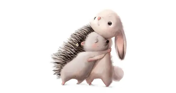 Добрый зайка и Ёжик без застёжек