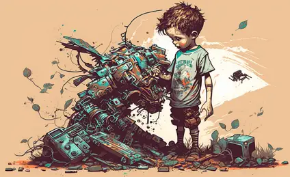 Мальчик и робот: полезные изобретения друзей
