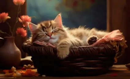 О чём мечтает котик?