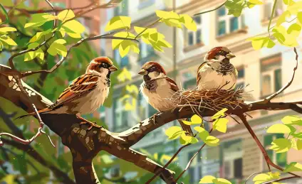 Три отважных воробья