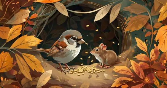 Как воробей мышке помог