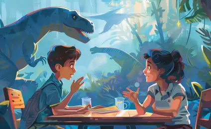 Мишка узнаёт тайну о динозаврах