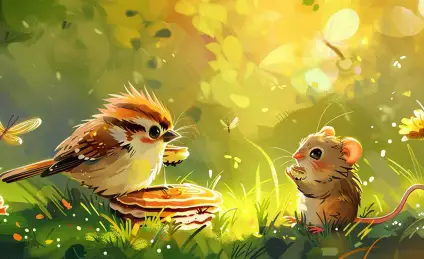 Блины, перец и дружба, или как воробей с мышью друзьями стали