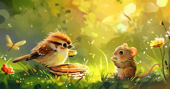 Блины, перец и дружба, или как воробей с мышью друзьями стали