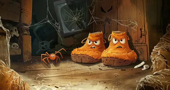 Сказка о Ворчливых Тапках и добром Паучке