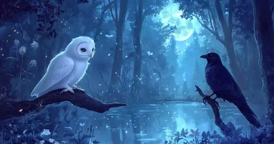 Лалука — маленькая сова с белыми крыльями