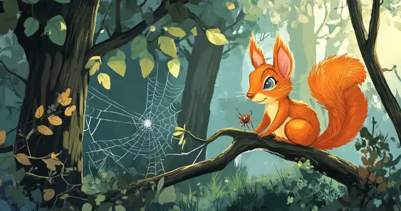 Как Белочка помогла Паучку