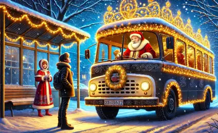 Дед Мороз из машины