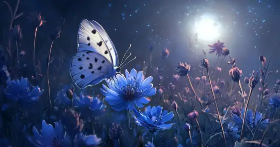 История мотылька и лунного цветка