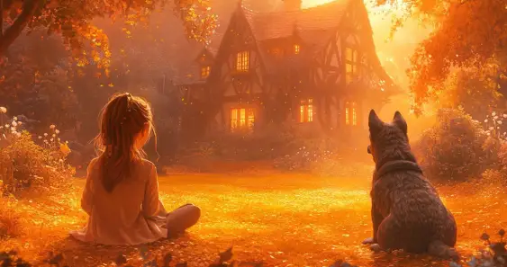 Сказка про Лизу и таинственную собаку, которая пришла на помощь