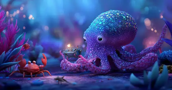 Осьминог Октавиус и секретное изобретение