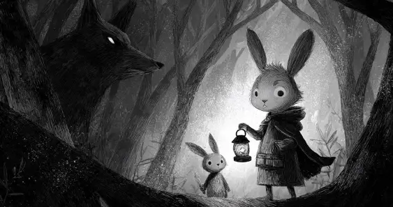 Сказка про храброго зайца и спасительный фонарик