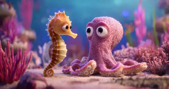 Подводное приключение морского конька Хвостика