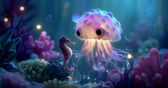 Медузка Мила и морские друзья