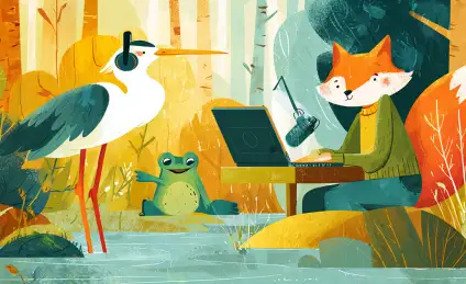 Лис и Журавлиха: приключения в мире интернета