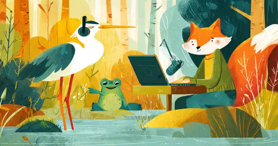 Лис и Журавлиха: приключения в мире интернета