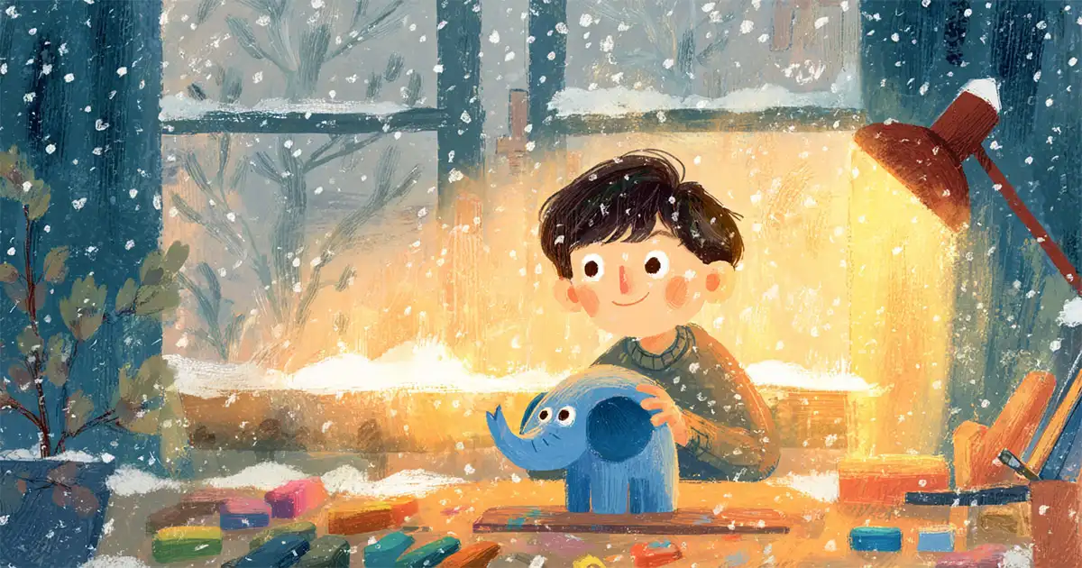 Сказка о мальчике Эльдарчике и синем пластилиновом слонике