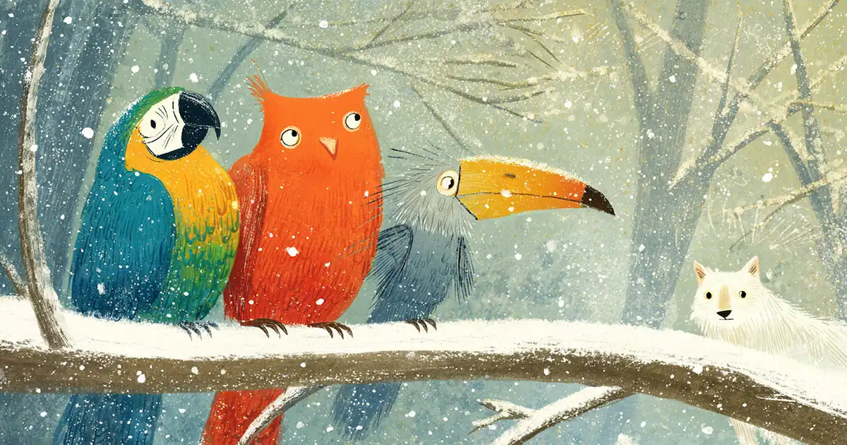 Шанти, Кора и Рико. Первый снег