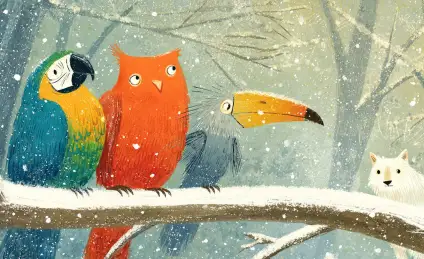 Шанти, Кора и Рико. Первый снег