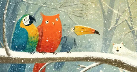 Шанти, Кора и Рико. Первый снег