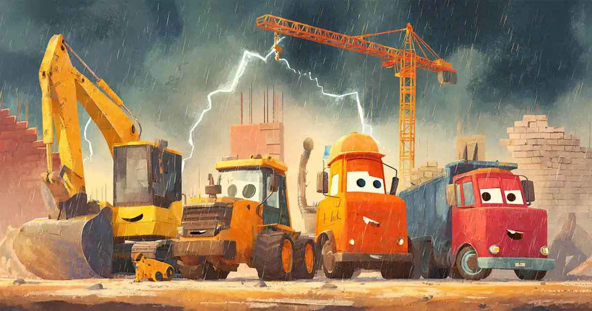 Гроза на стройке