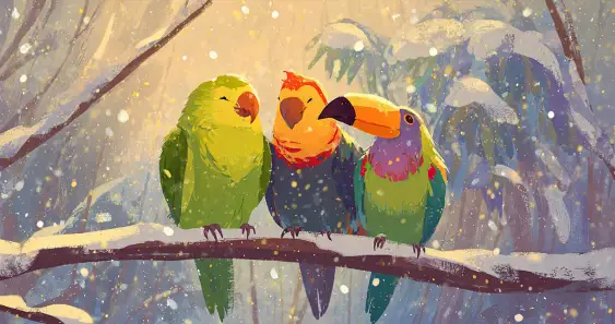 Шанти, Кора и Рико. Холодная зима