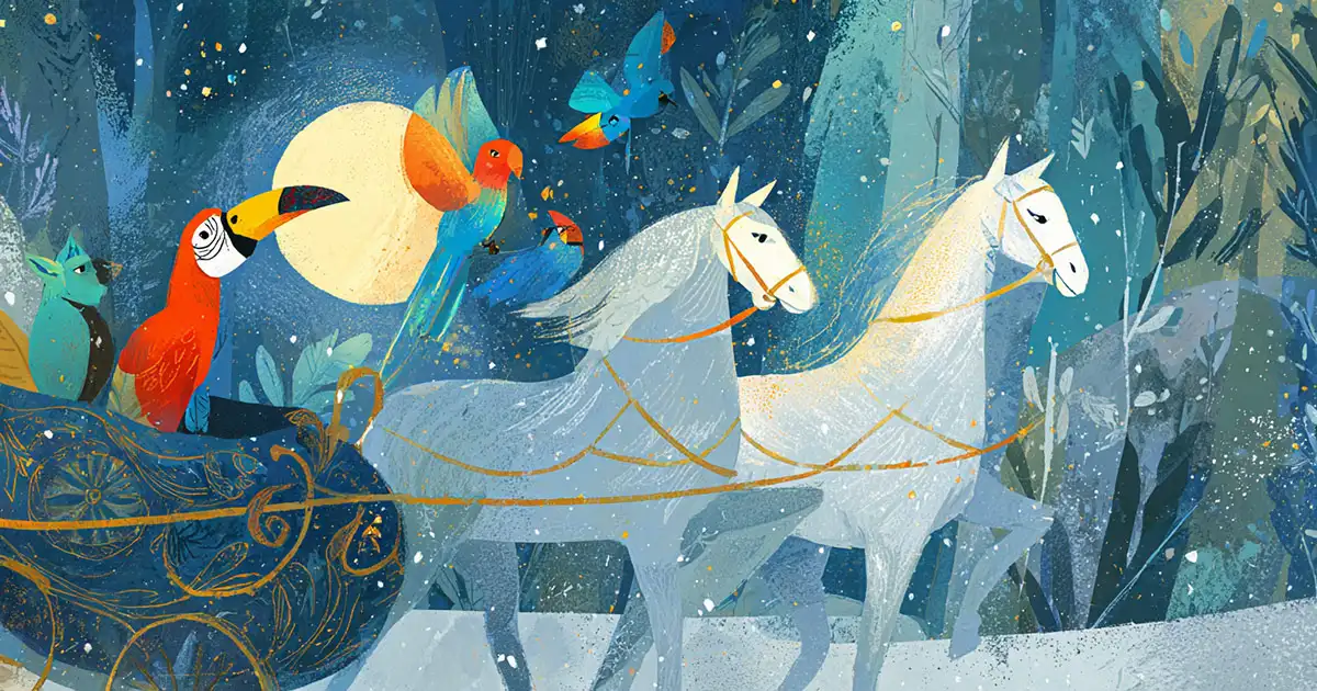 Шанти, Кора и Рико. Три белых коня