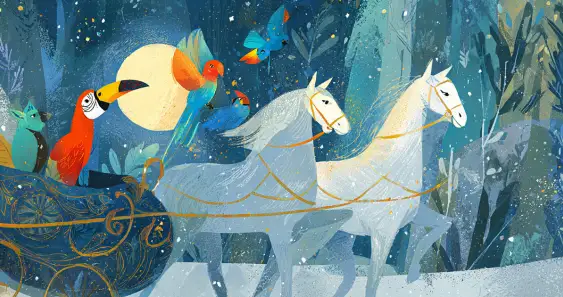 Шанти, Кора и Рико. Три белых коня