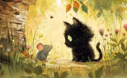 Котёнок Барсик и мышата